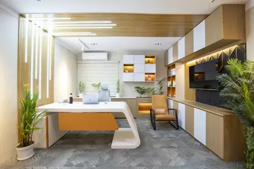 Seamless integration of security devices into office interiors