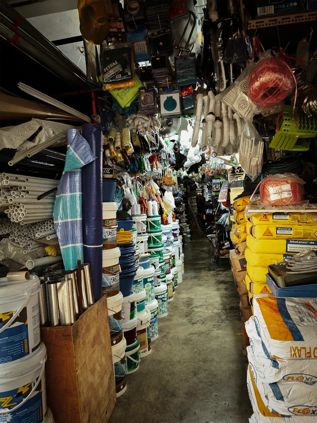Cluttered Shelves