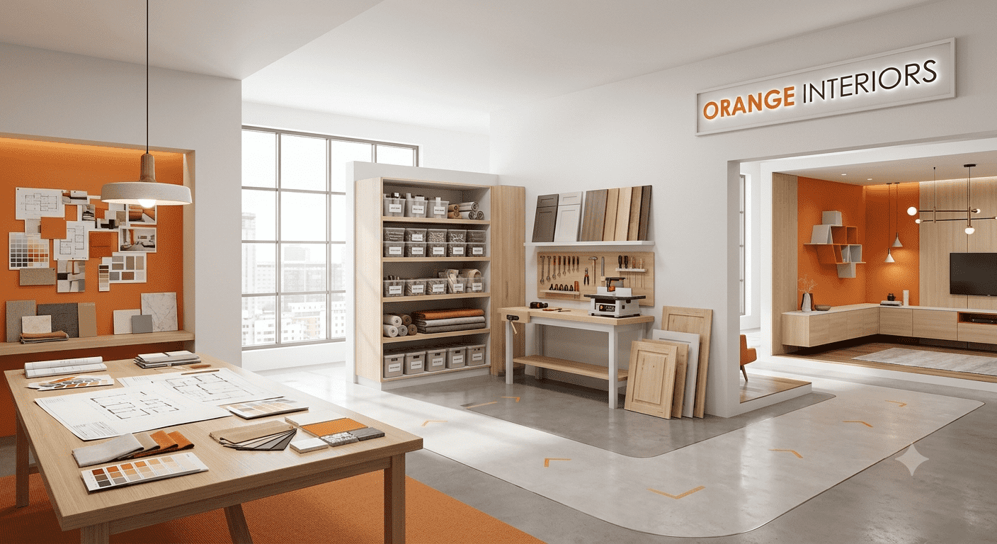 Turnkey Premium Modular Kitchen Interior Design and Installation by Orange Interiors