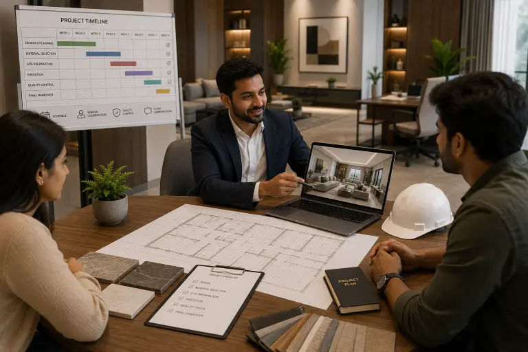 Dedicated project management team at Orange Interiors