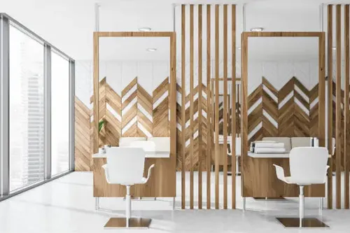 Stylish office partitions reflecting corporate brand identity