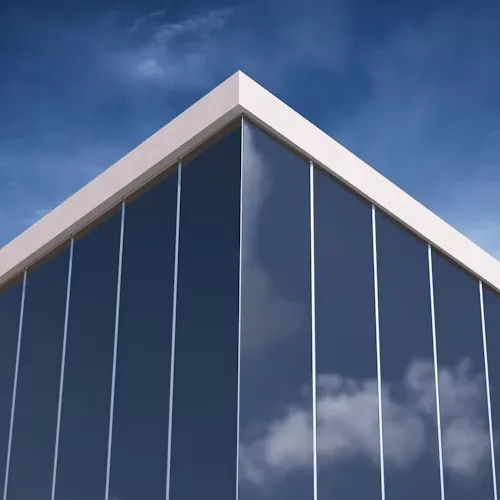 Modern commercial building with high-quality glazing finish
