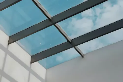 Skylight glazing to maximize natural light in office atriums