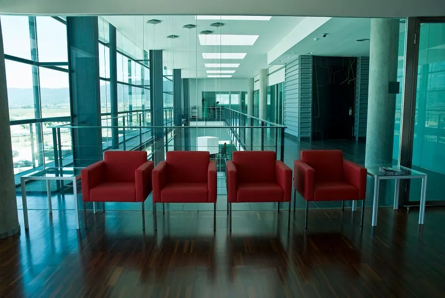 Completed Orange Interior Design Project - Office Workspace