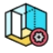 Creative typography and mural art icon